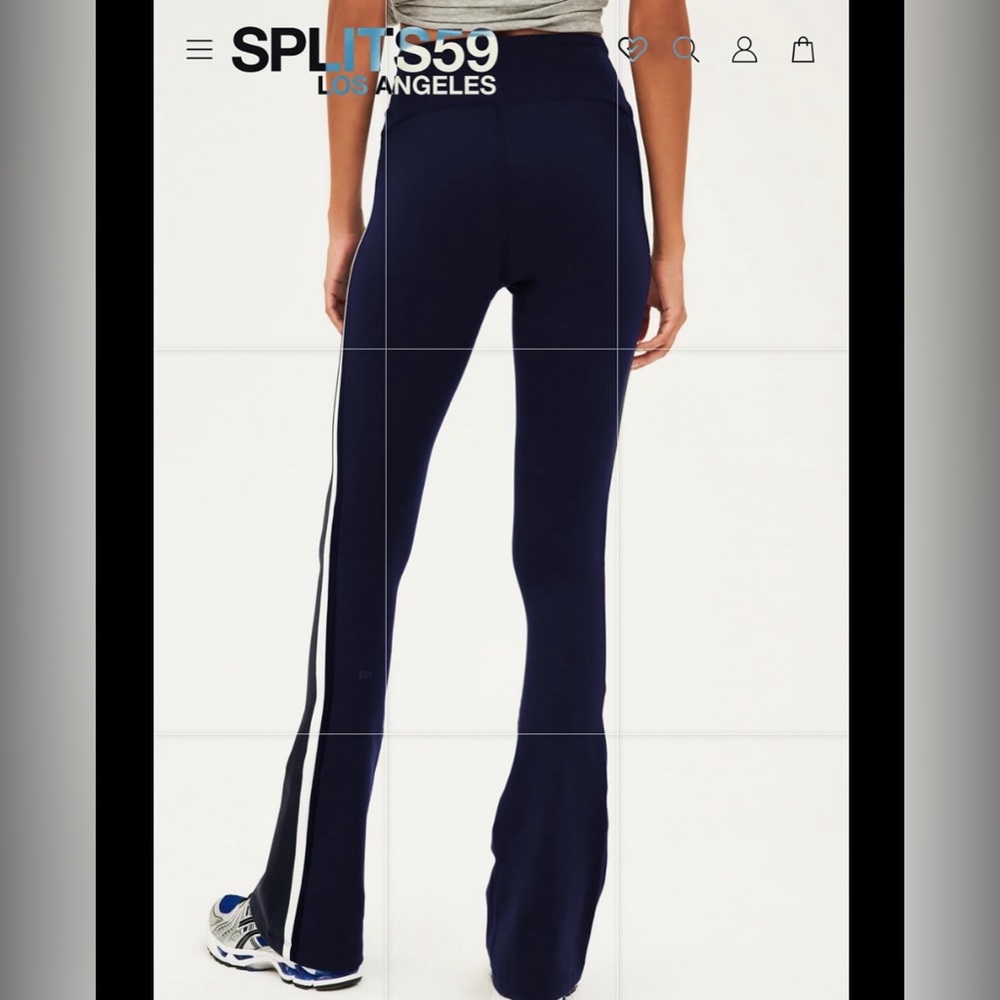 Splits59 navy w/white and black stripe